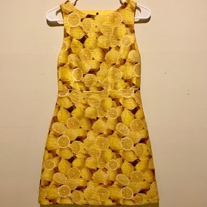 Lemon print Alice + Olivia Dress